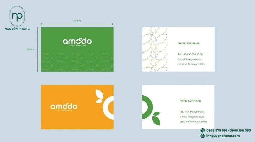 Mẫu thiết kế logo tạp hóa trên card visit